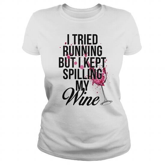 White wine and running T shirt